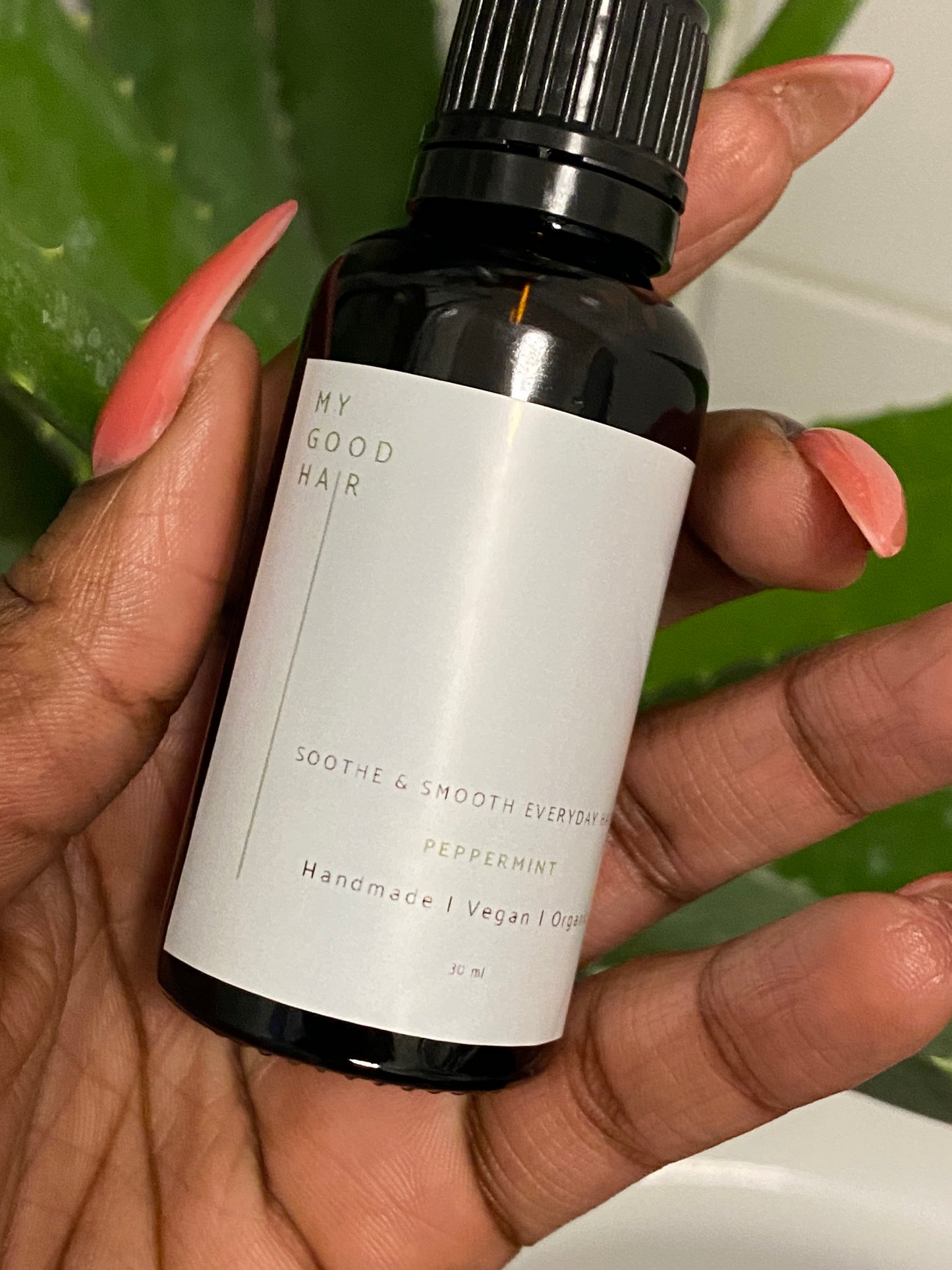 Organic Peppermint Handmade Hair Oil 50ml - Diluted and Ready to use
